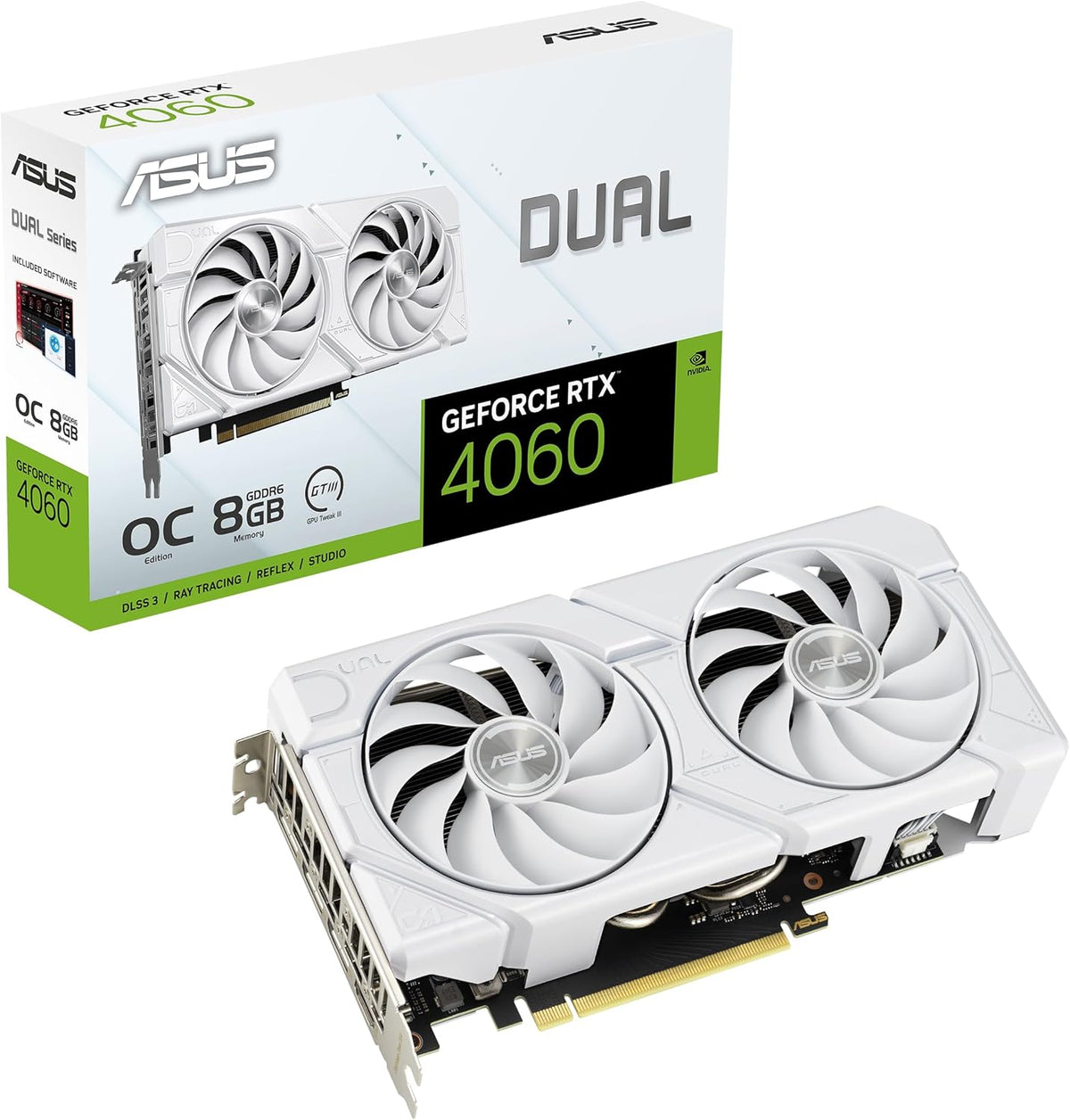 Graphics Card - ASUS GeForce RTX 4060 Dual White 8G OC