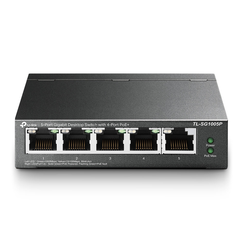 Network - TP-Link 5 Port Gigabit Ethernet Switch with 4 Port PoE+