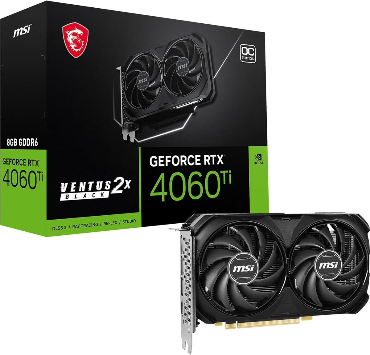 Graphics Card - MSI Ventus 2x GeForce RTX 4060Ti 8GB Graphics Card