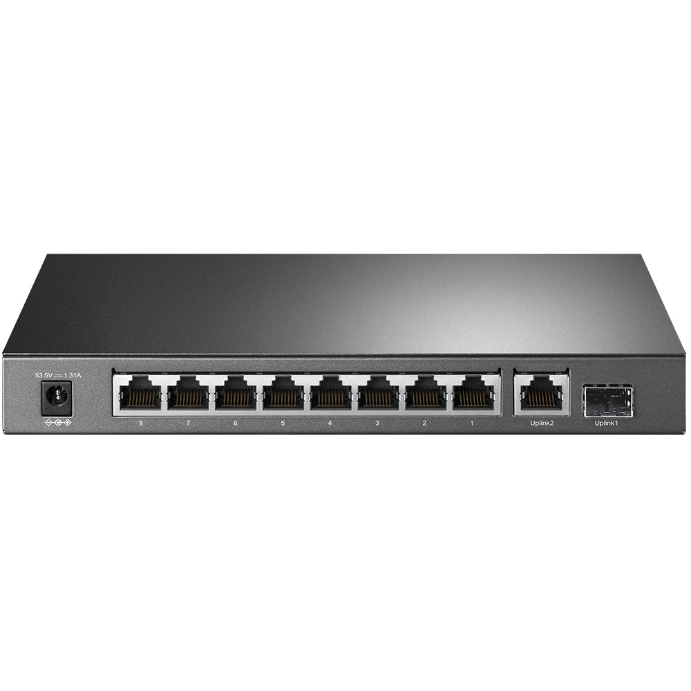 Network - TP-Link 10 Port Gigabit Ethernet Switch with 8 Port PoE+ total budget 63w
